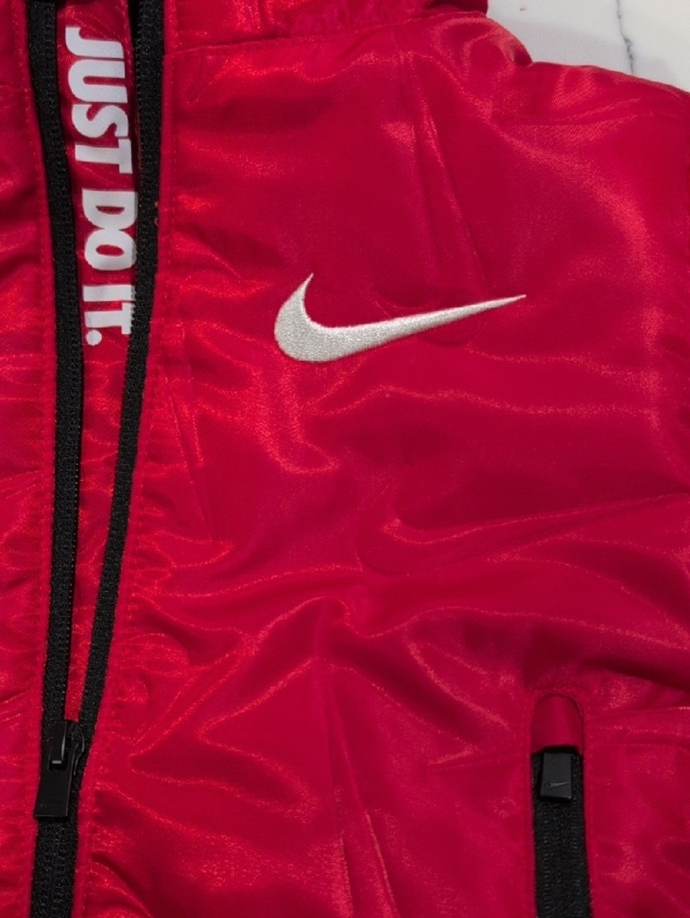 Nike Kids Hooded Puffer Jacket with White Swoosh - Picture 7 of 11